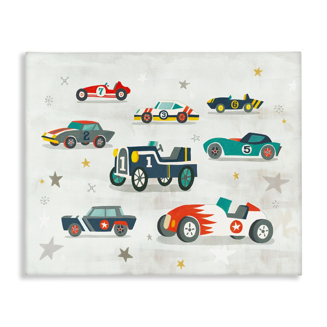 Stupell Industries Vintage Antique Race Cars Canvas Wall Art Design by Irene Chan